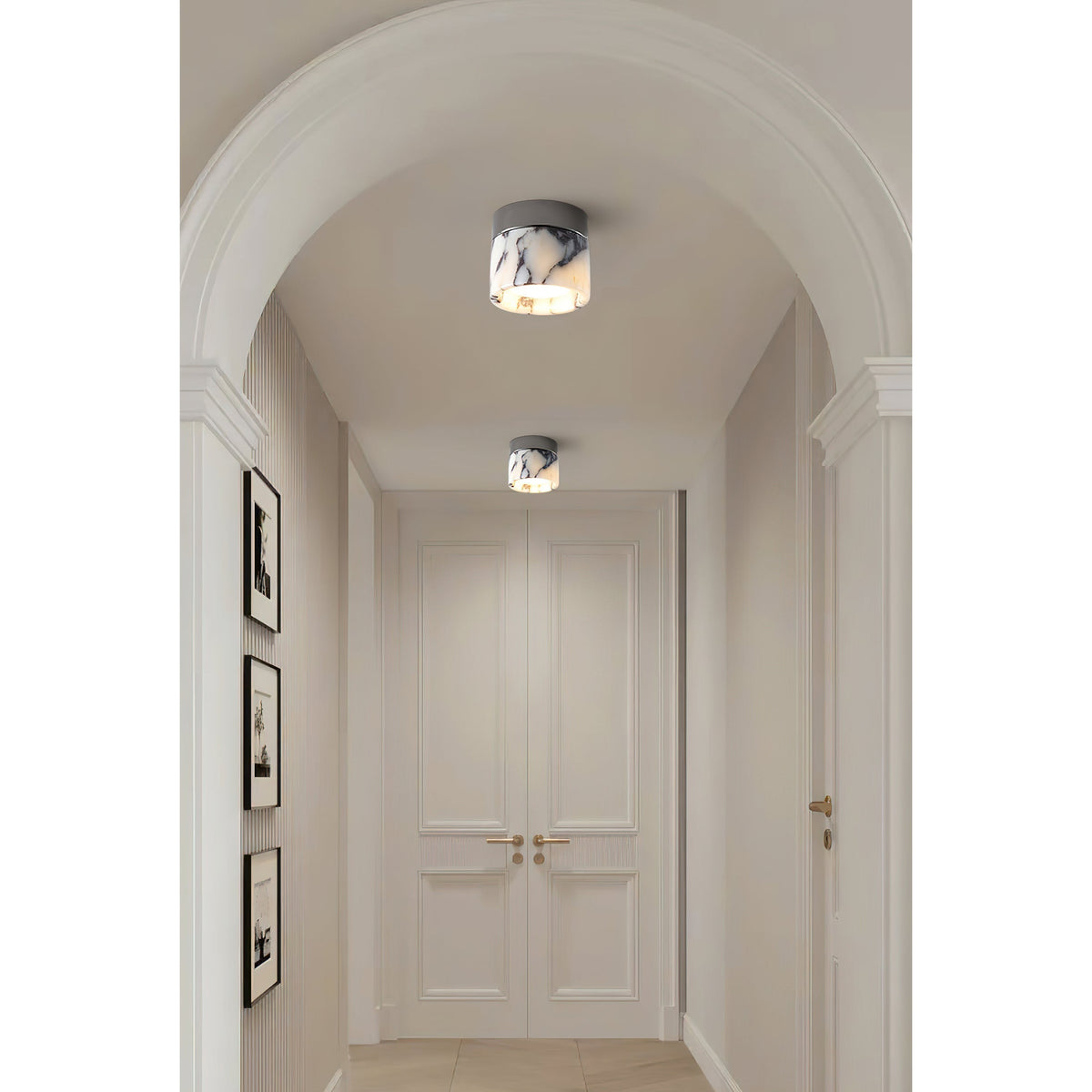 Selielle Round Marble Ceiling Lamp