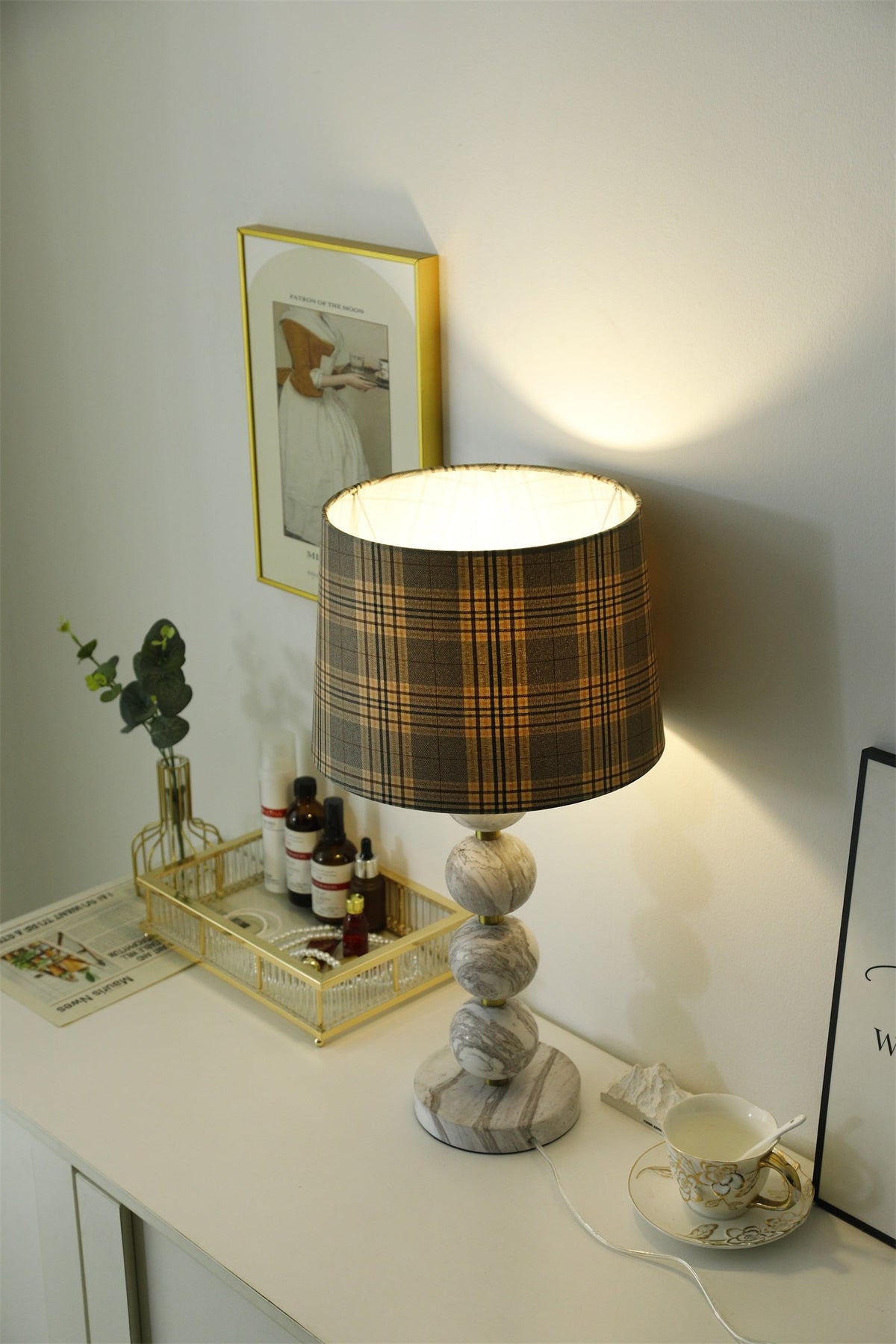 Rowan Modern Marble Table Lamp