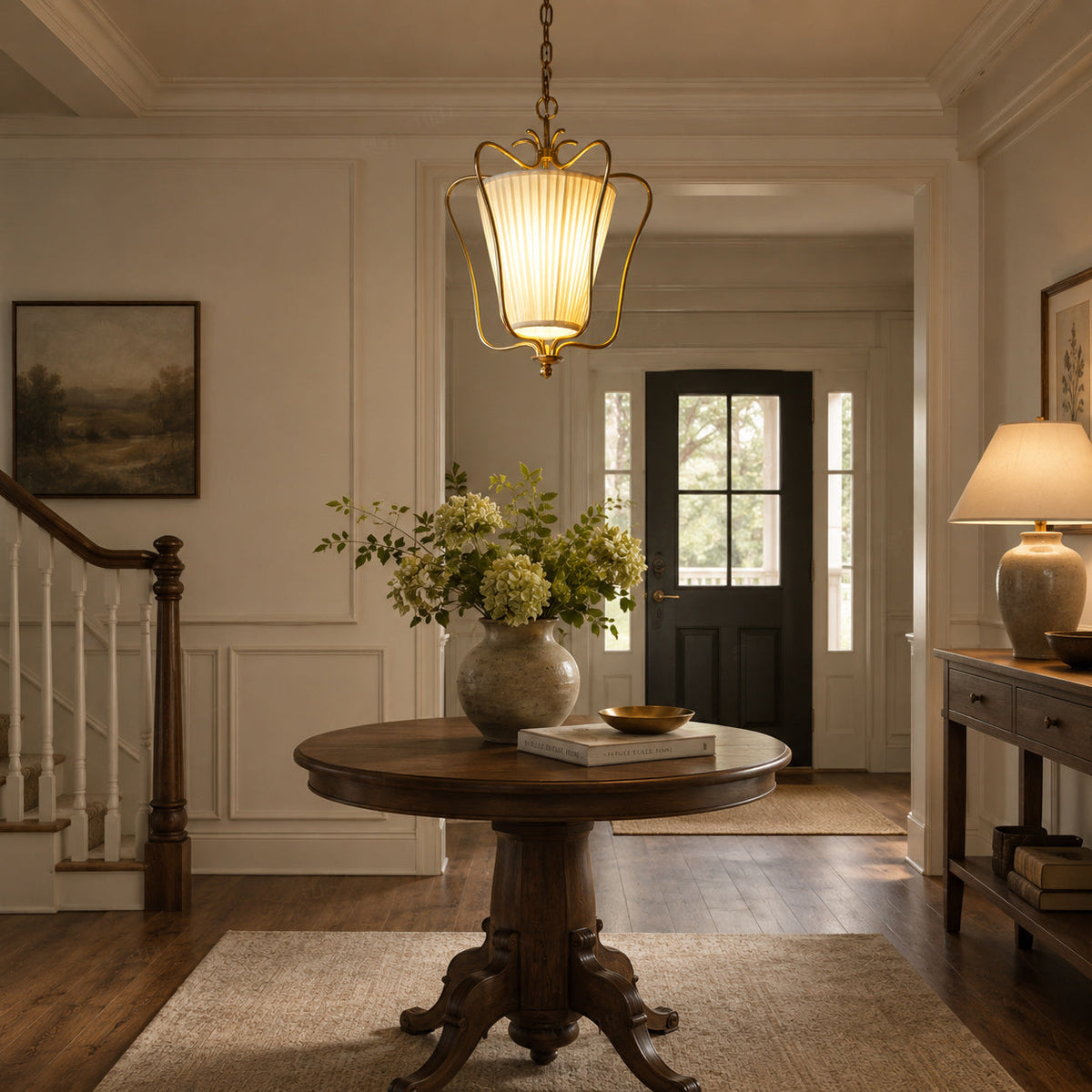 Queensbury Glass Lantern Pendant Light