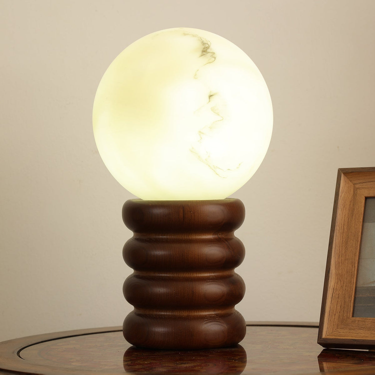 Novar Wood Contemporary Table Lamp