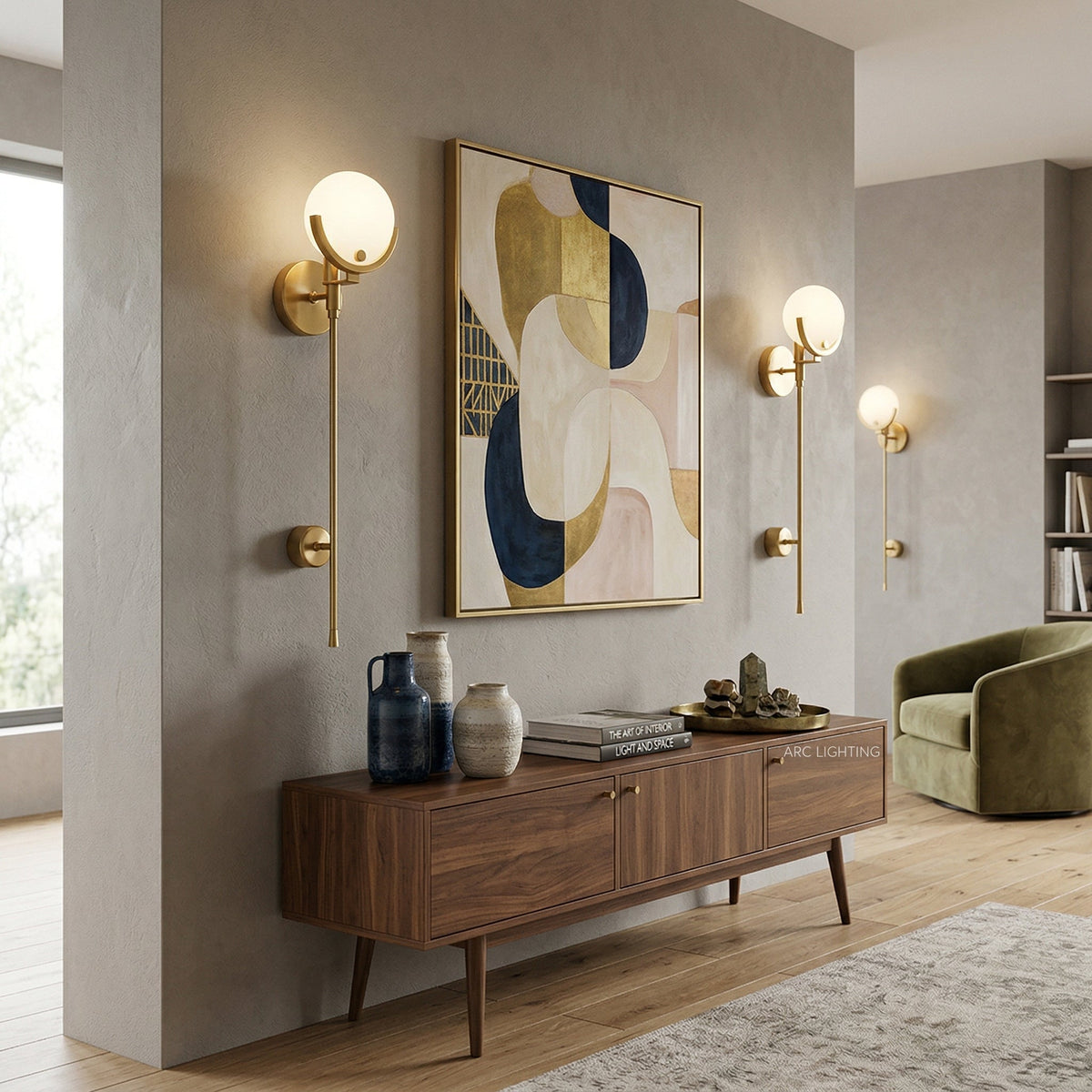 Keden Cradle Alabaster Globe Indoor Wall Light