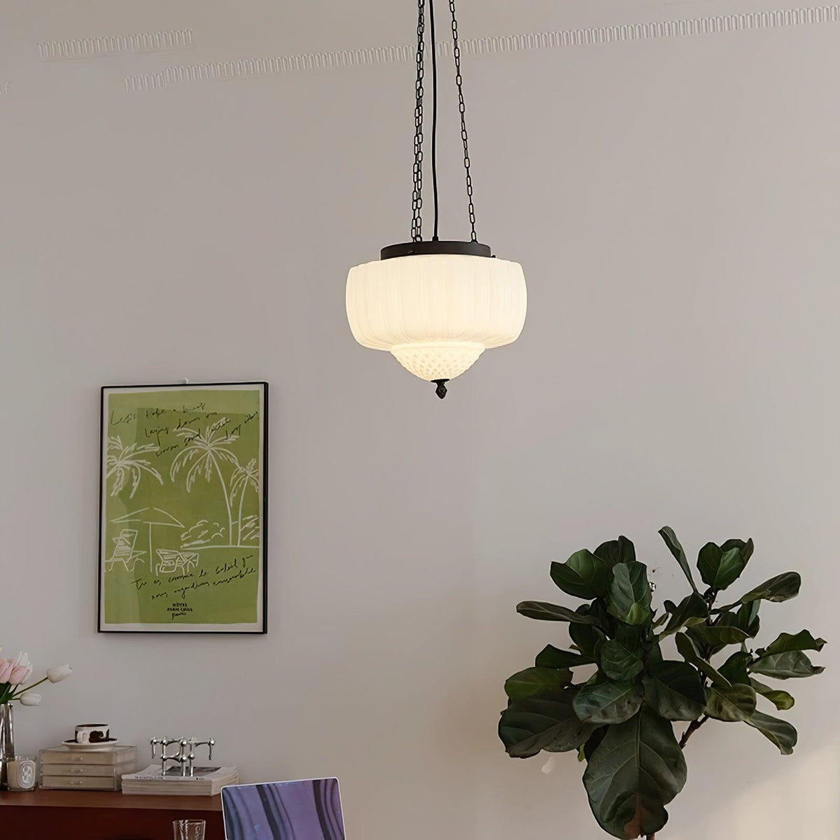Yara Contemporary Glass Pendant Light
