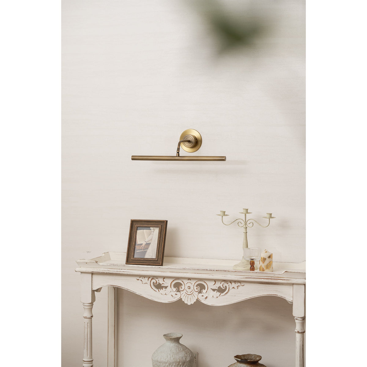 Kingswell Antique Brass Linear Wall Lamp