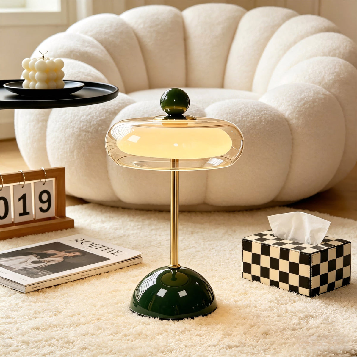Avenlow Layered Glass Cordless Table Lamp