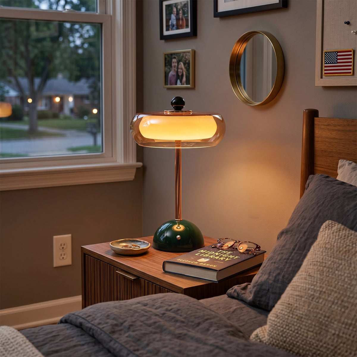 Avenlow Layered Glass Cordless Table Lamp