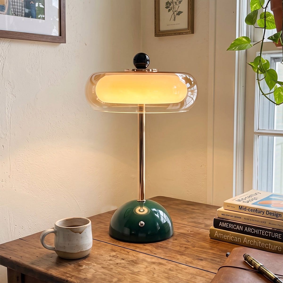 Avenlow Layered Glass Cordless Table Lamp