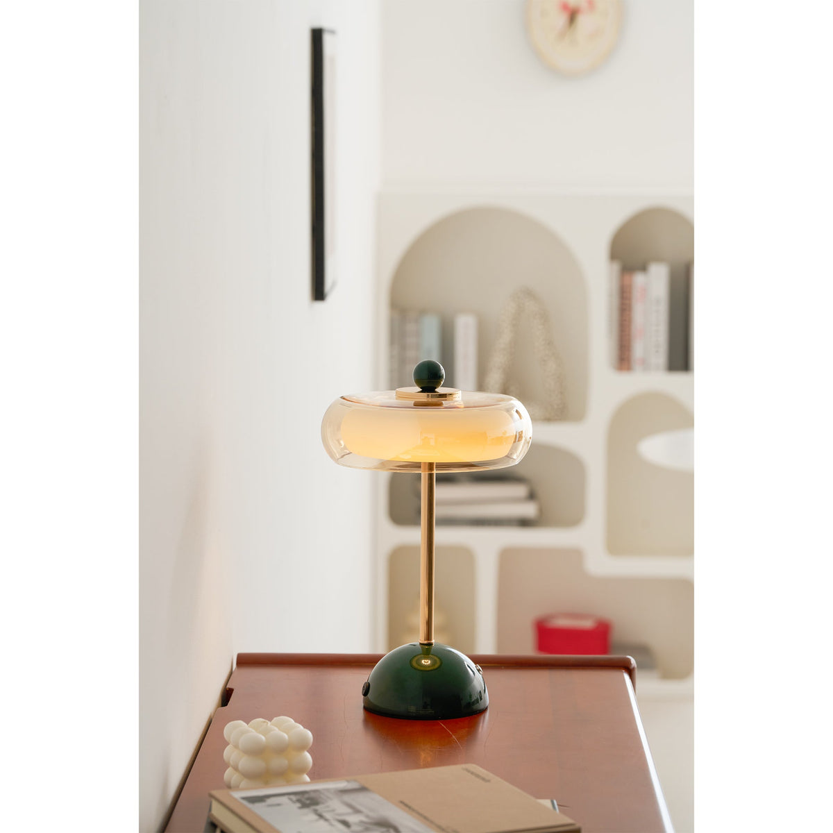 Avenlow Layered Glass Cordless Table Lamp