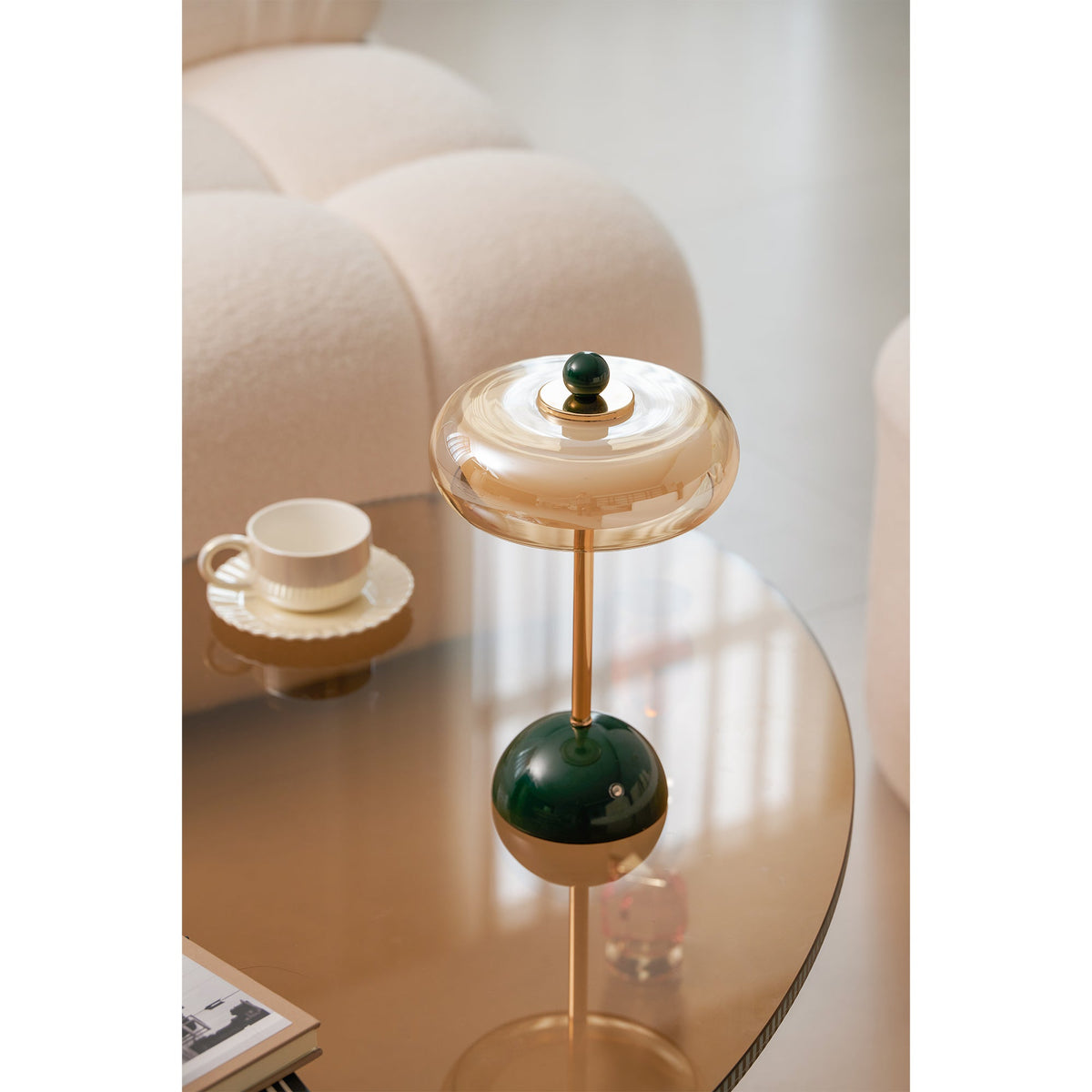 Avenlow Layered Glass Cordless Table Lamp