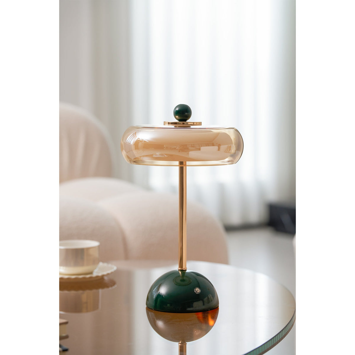 Avenlow Layered Glass Cordless Table Lamp