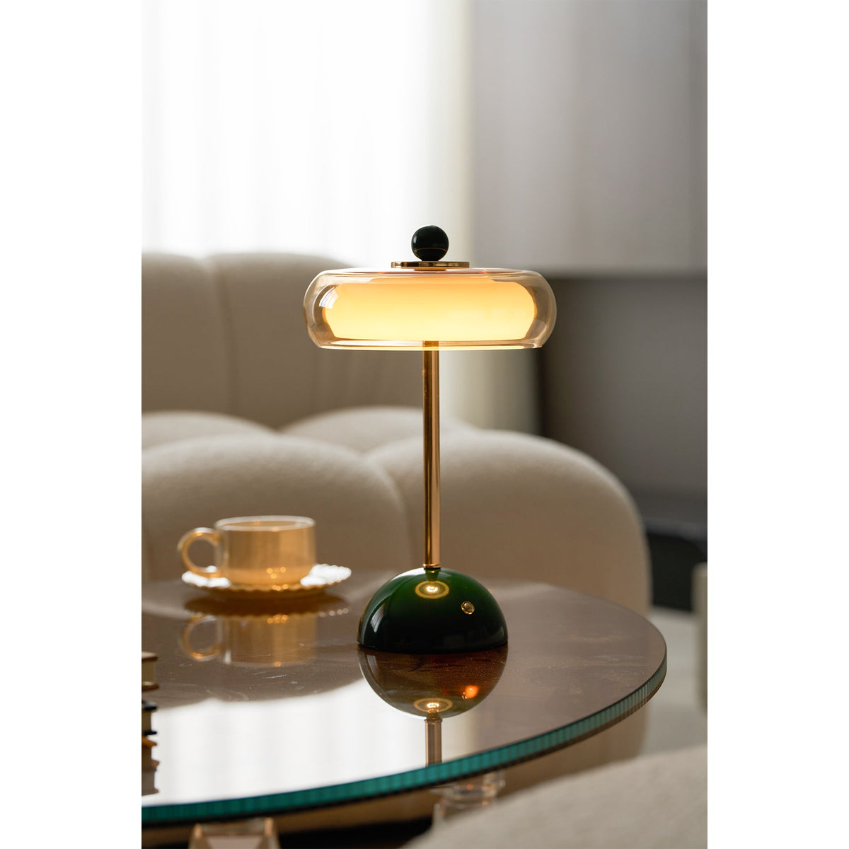 Avenlow Layered Glass Cordless Table Lamp