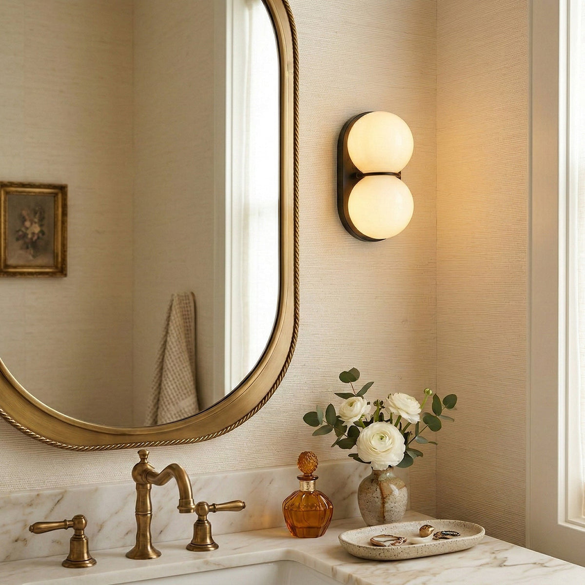 Eversham Twin Globe Wall Lamp