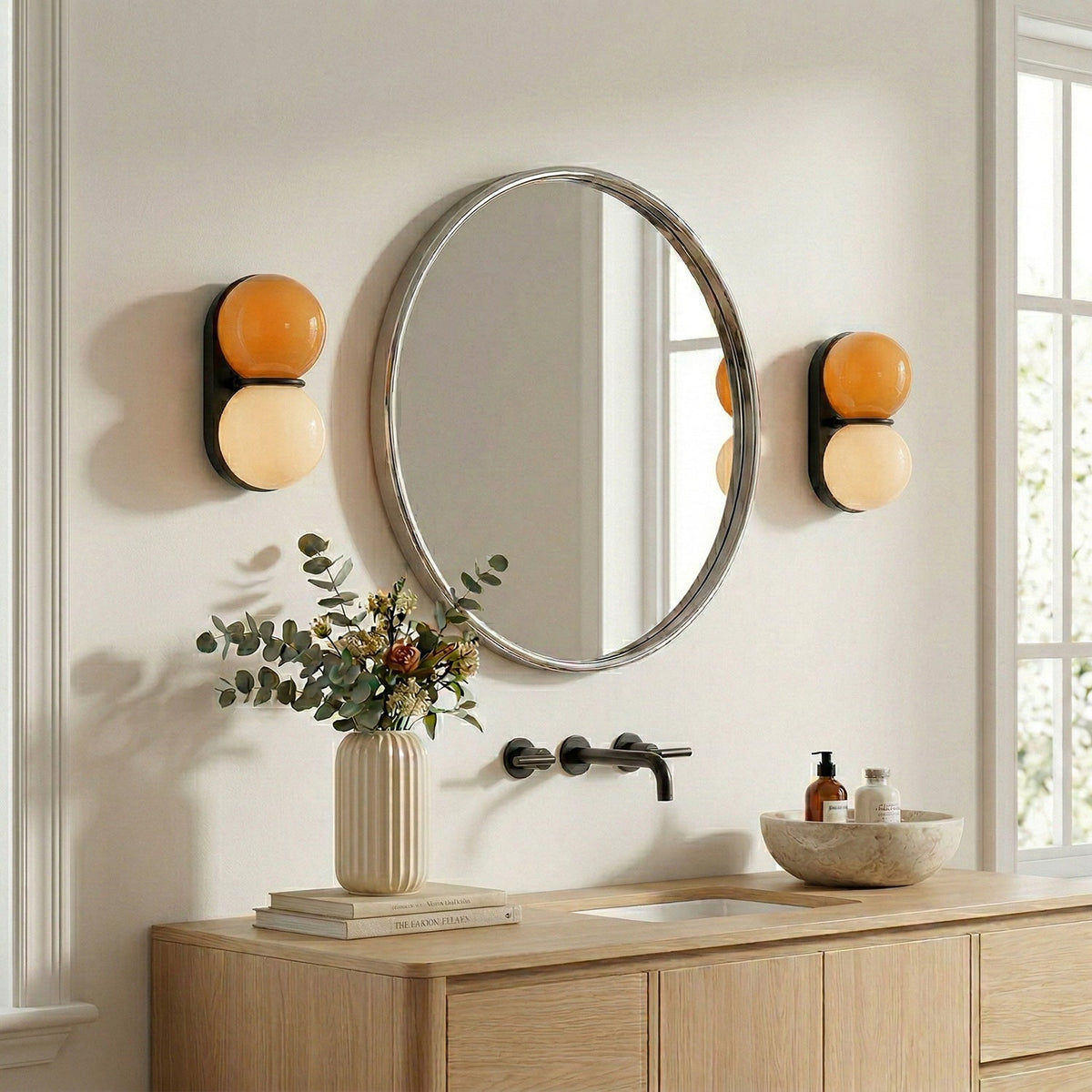 Eversham Twin Globe Wall Lamp