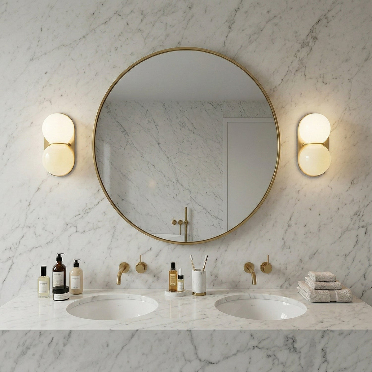 Eversham Twin Globe Wall Lamp