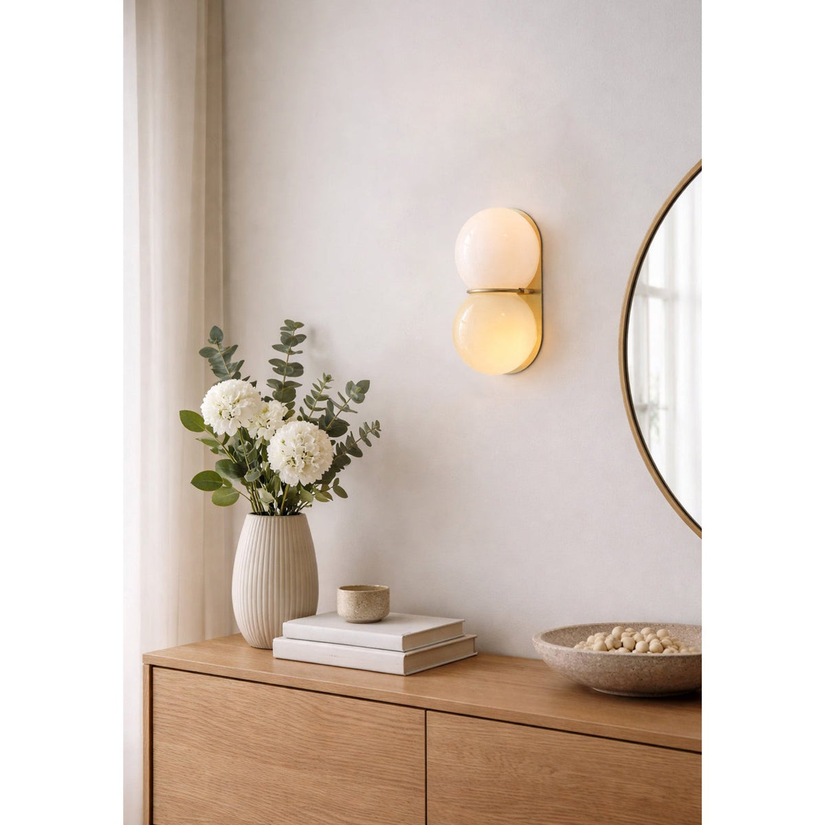 Eversham Twin Globe Wall Lamp