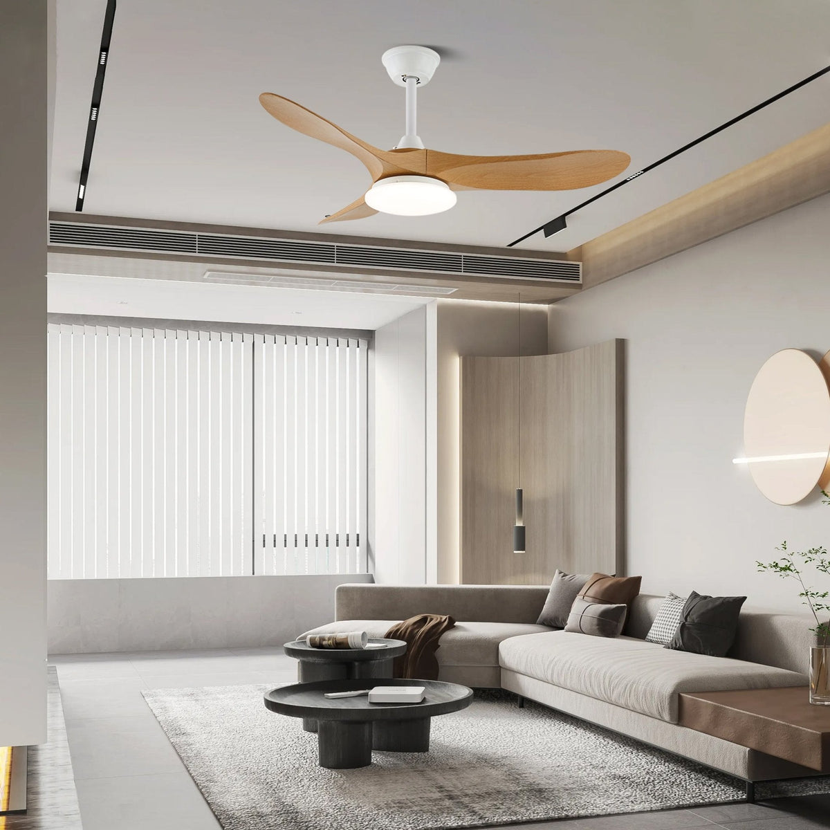 Velix Modern Wood Ceiling Fan Light