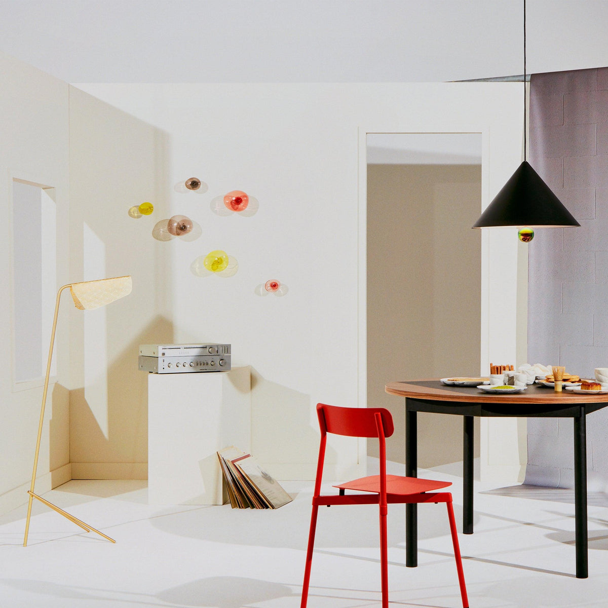 Triad Gold Geometric Floor Lamp