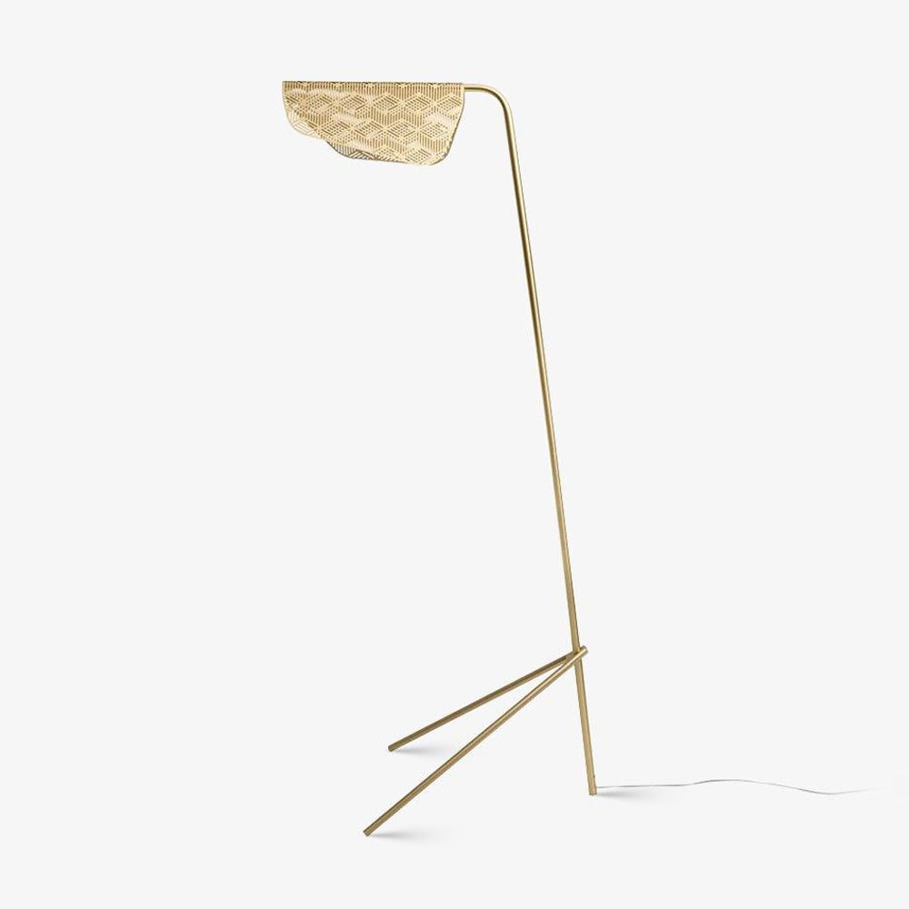 Triad Gold Geometric Floor Lamp