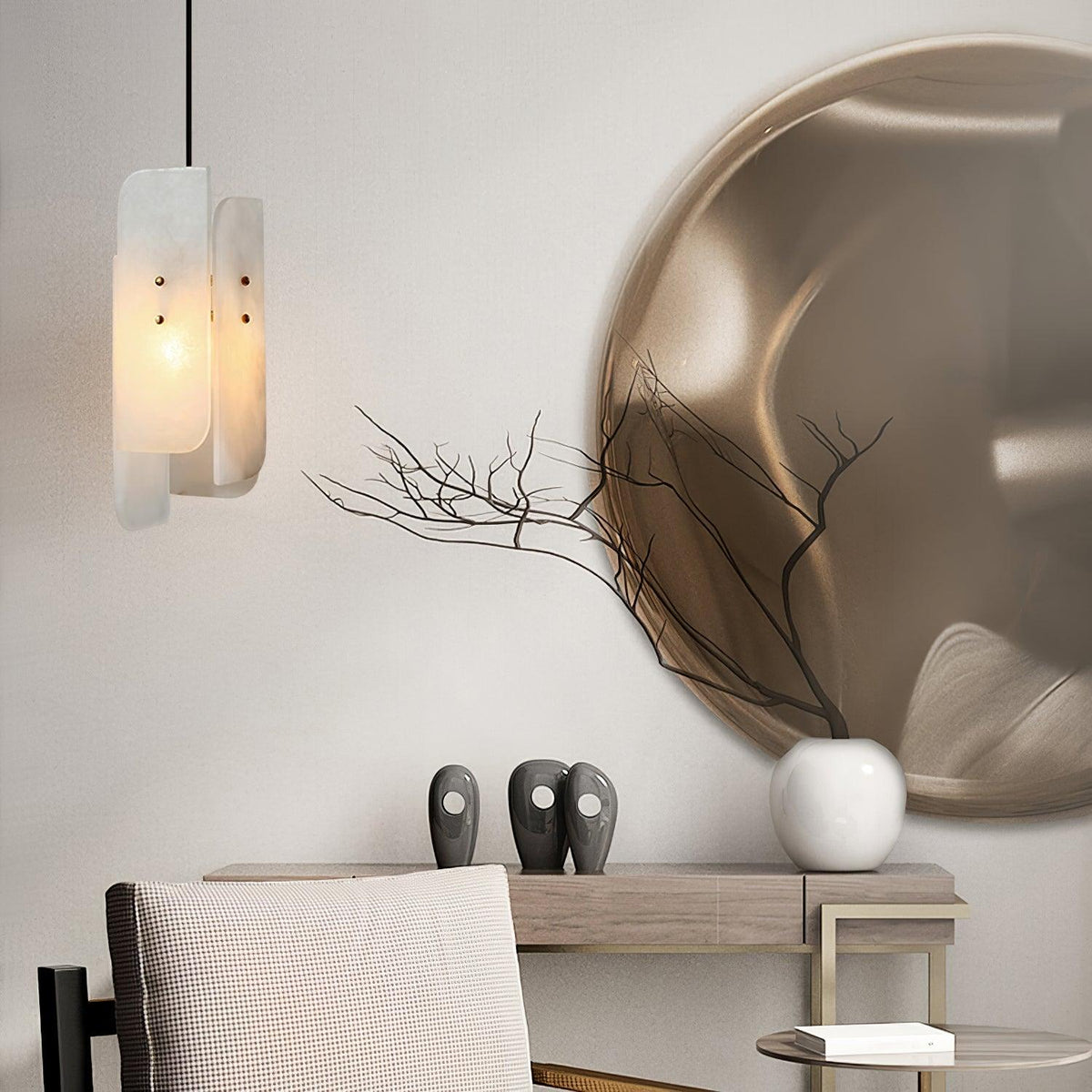 Ebdia Mini Alabaster Pendant Light