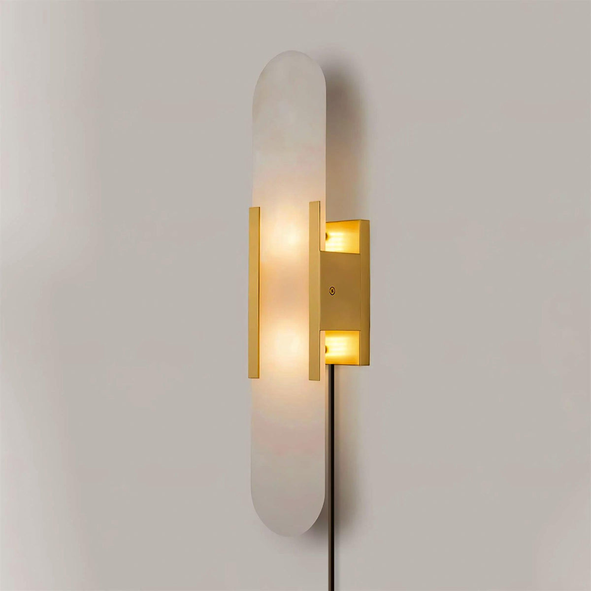 Bano Oblong Alabaster Plug Wall Light