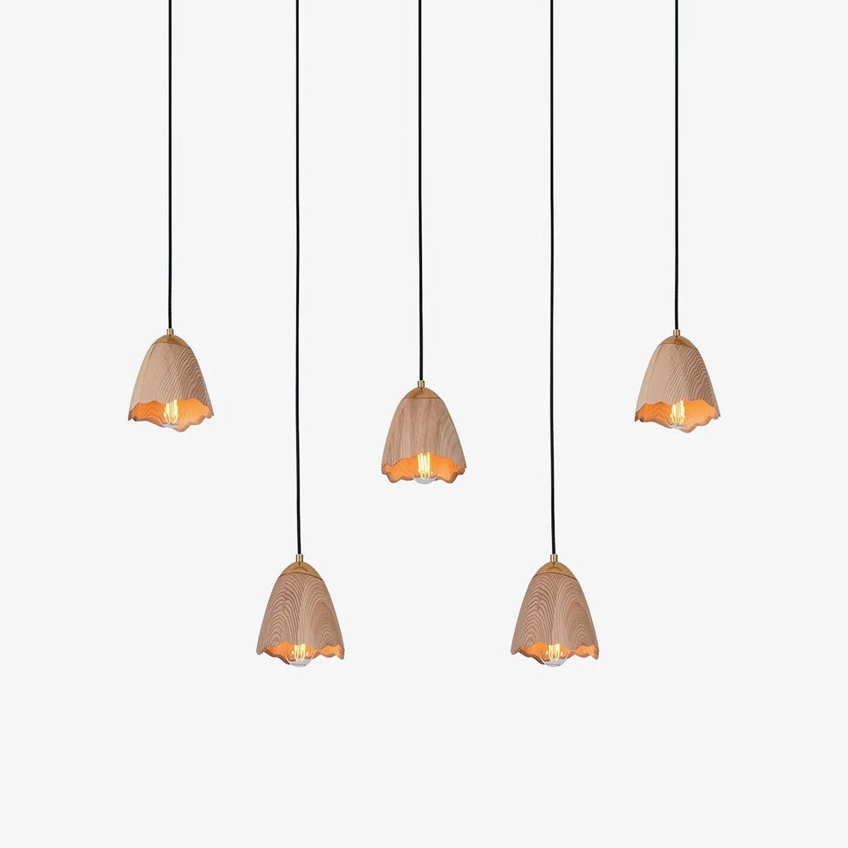 Sartin Modern Minimalist Bell Wood Pendant Lamp