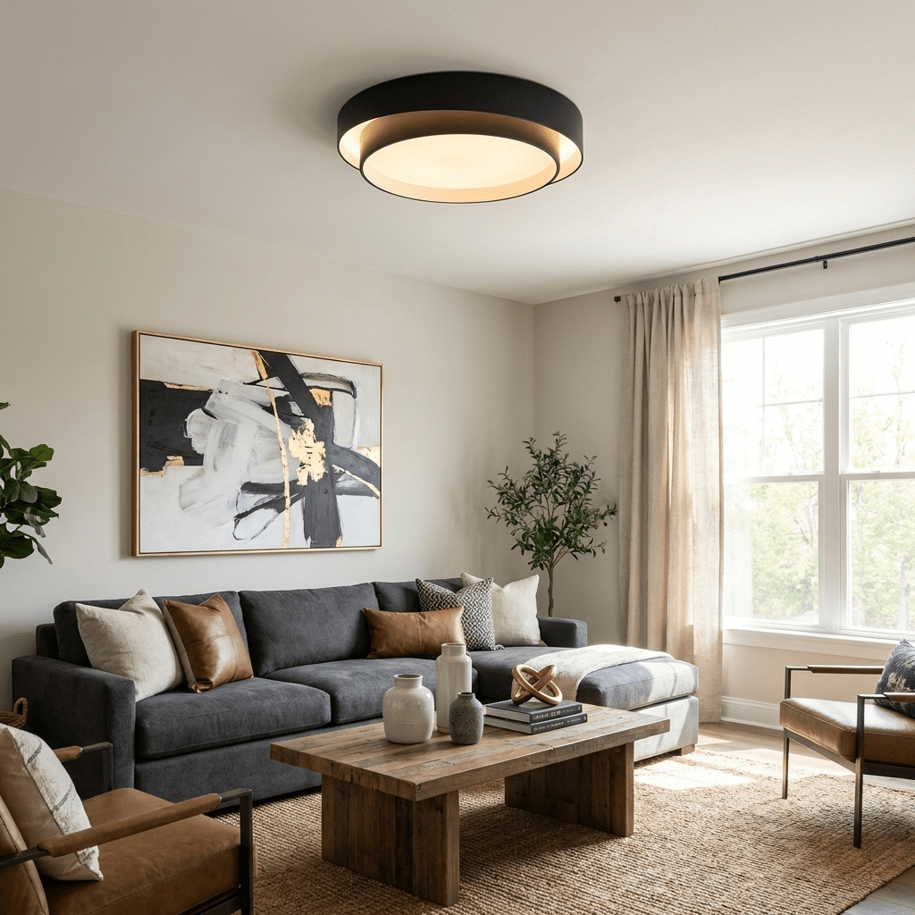 Vaeiya Iron Flush Mount Ceiling Light