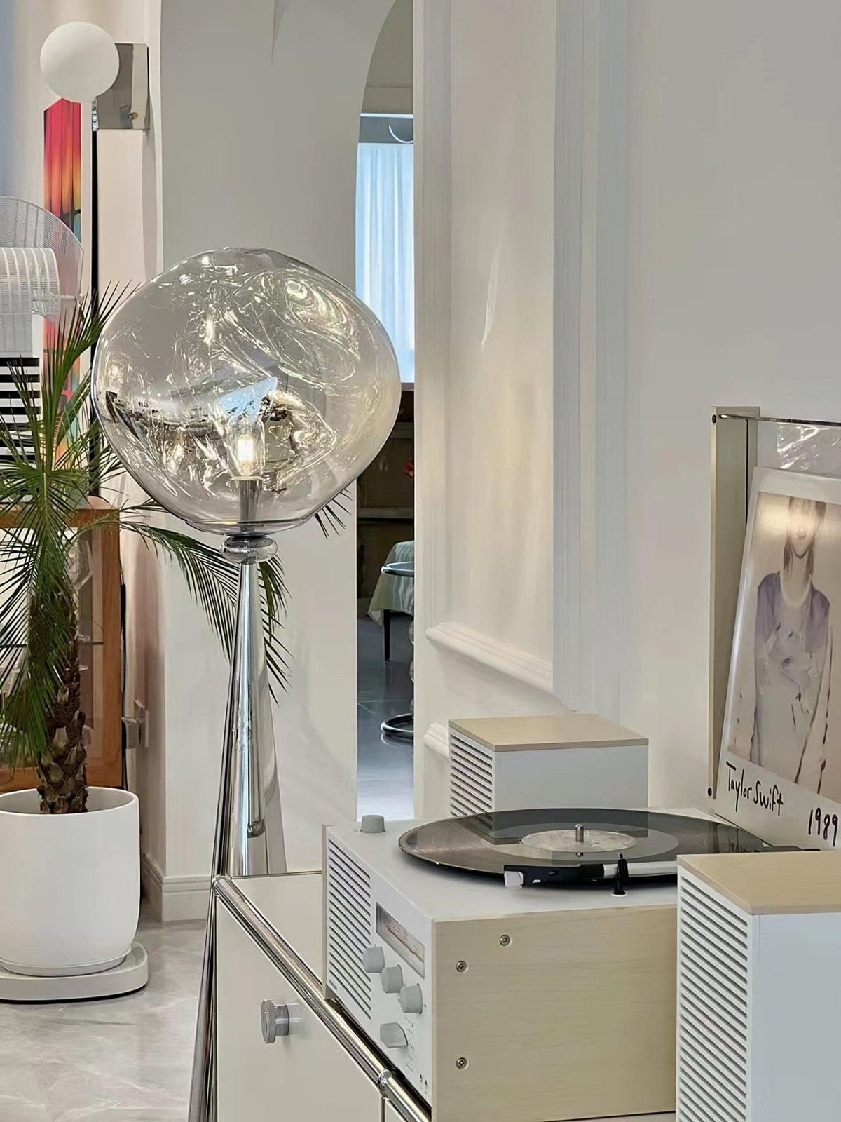 Ovexin Gray Contemporary Floor Lamp