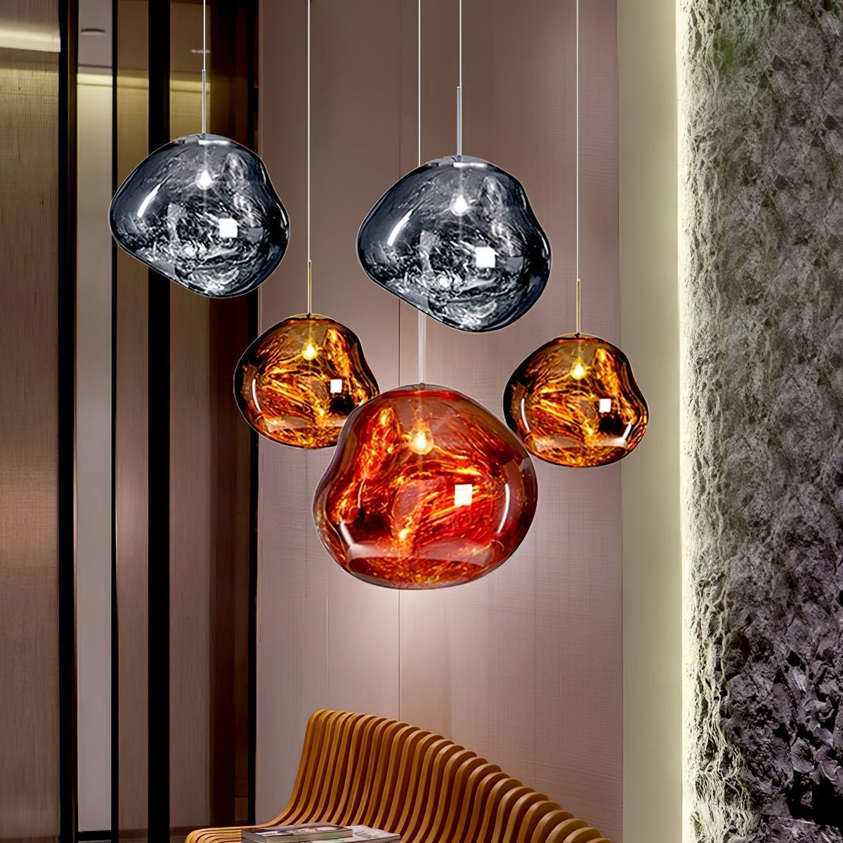 Daria Pendant Lamp Irregular Cluster Sculptural