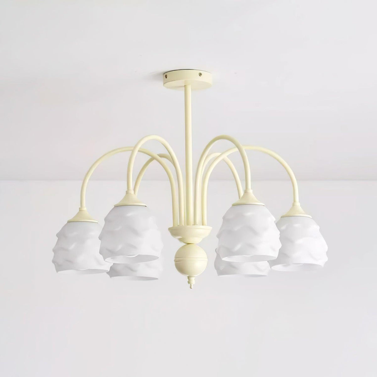 Veluissa Chandelier Melting Ice Cream Milky Glass