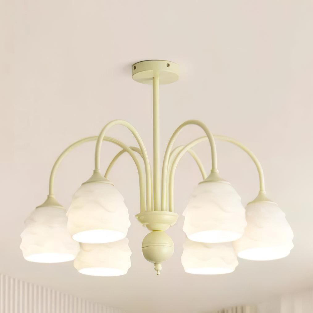 Veluissa Chandelier Melting Ice Cream Milky Glass