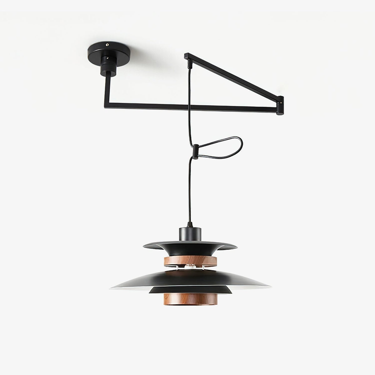 Sylania Steel & Wood Pendant Lamp