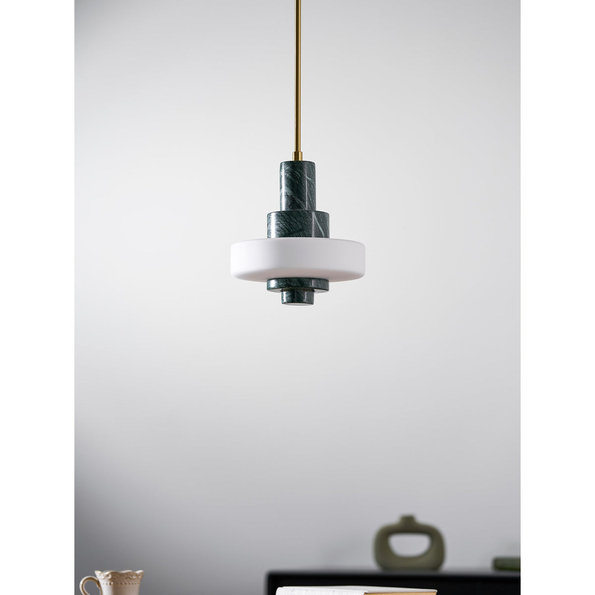 Mercury Green Marble Pendant Lamp