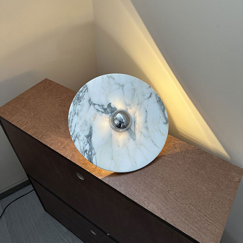 Alba Modern Minimalist Chrome Marble Wall Lamp