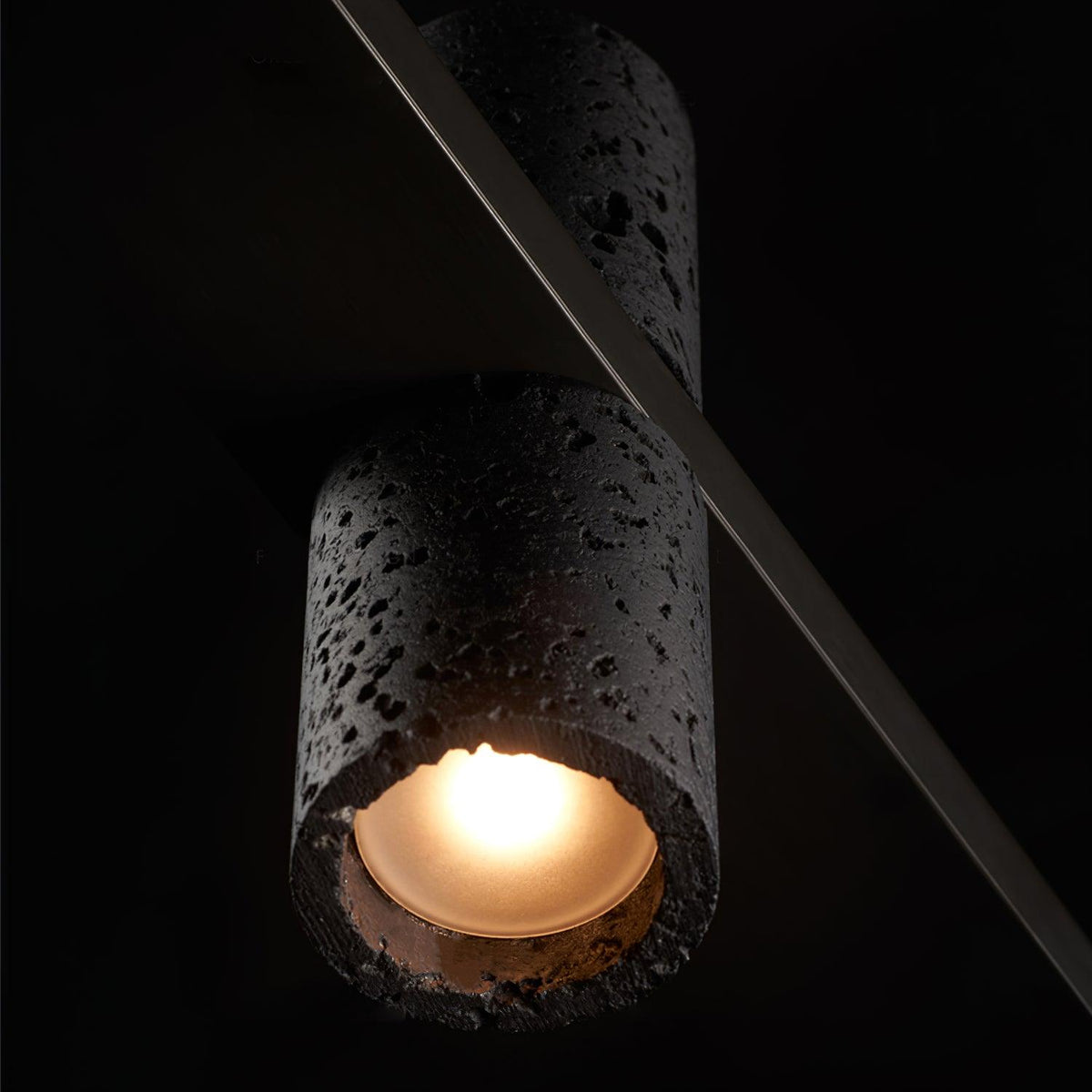 Nernis Pendant Lamp Parallel  Black Travertine  Minimalist Linear