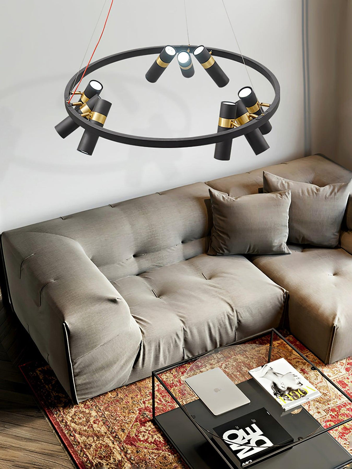Celenora Industrial Acrylic Chandelier