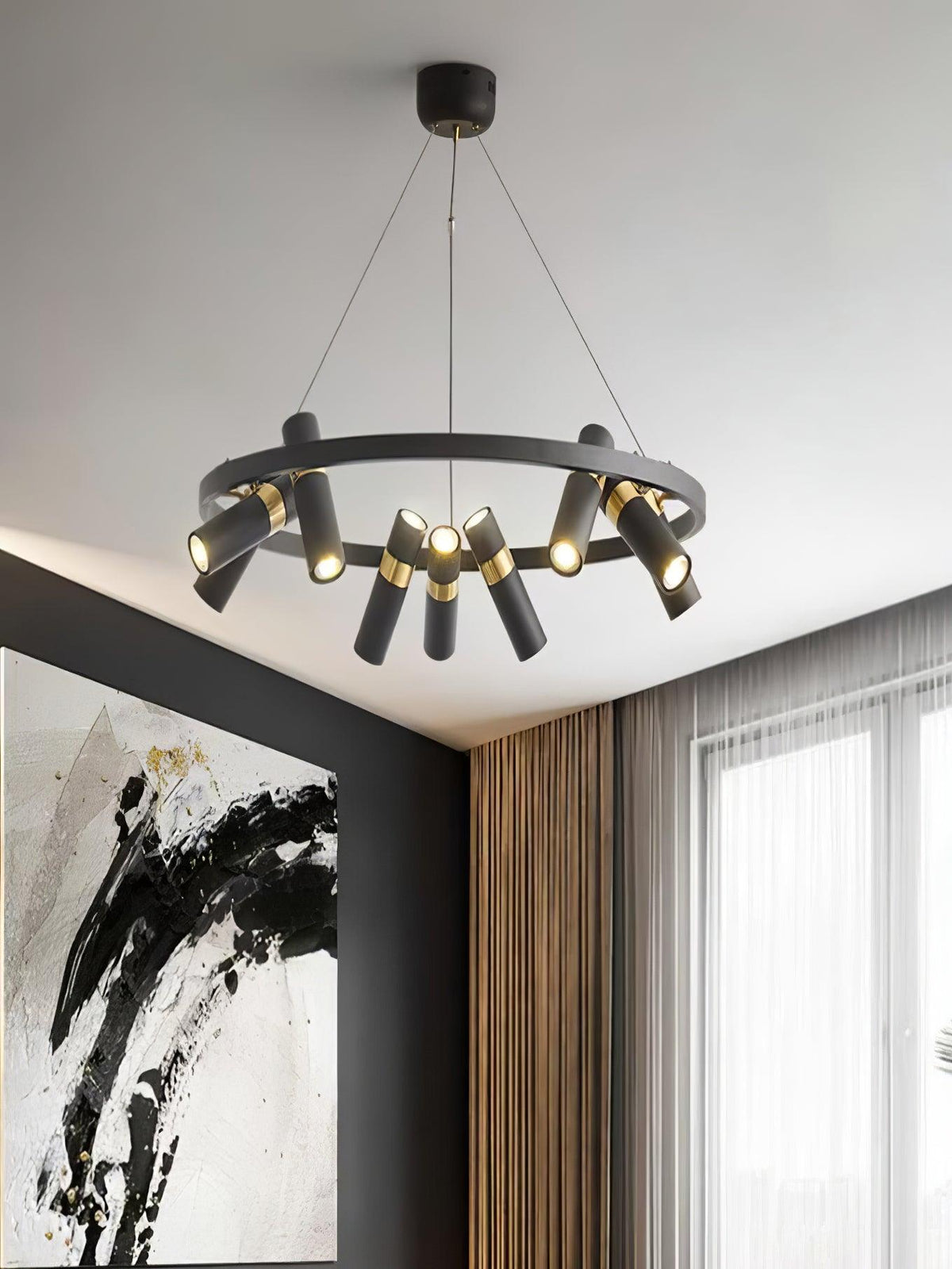Celenora Industrial Acrylic Chandelier