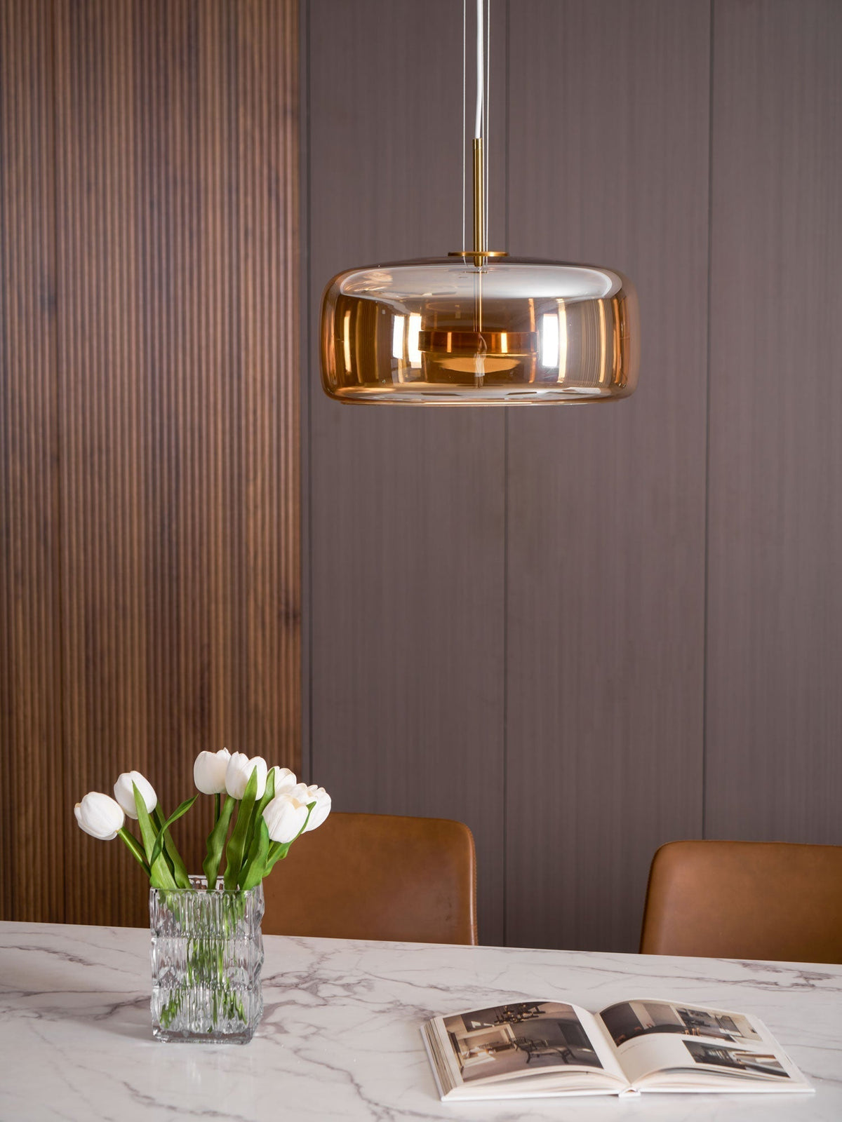 Obsidian Modern Glass Pendant Light