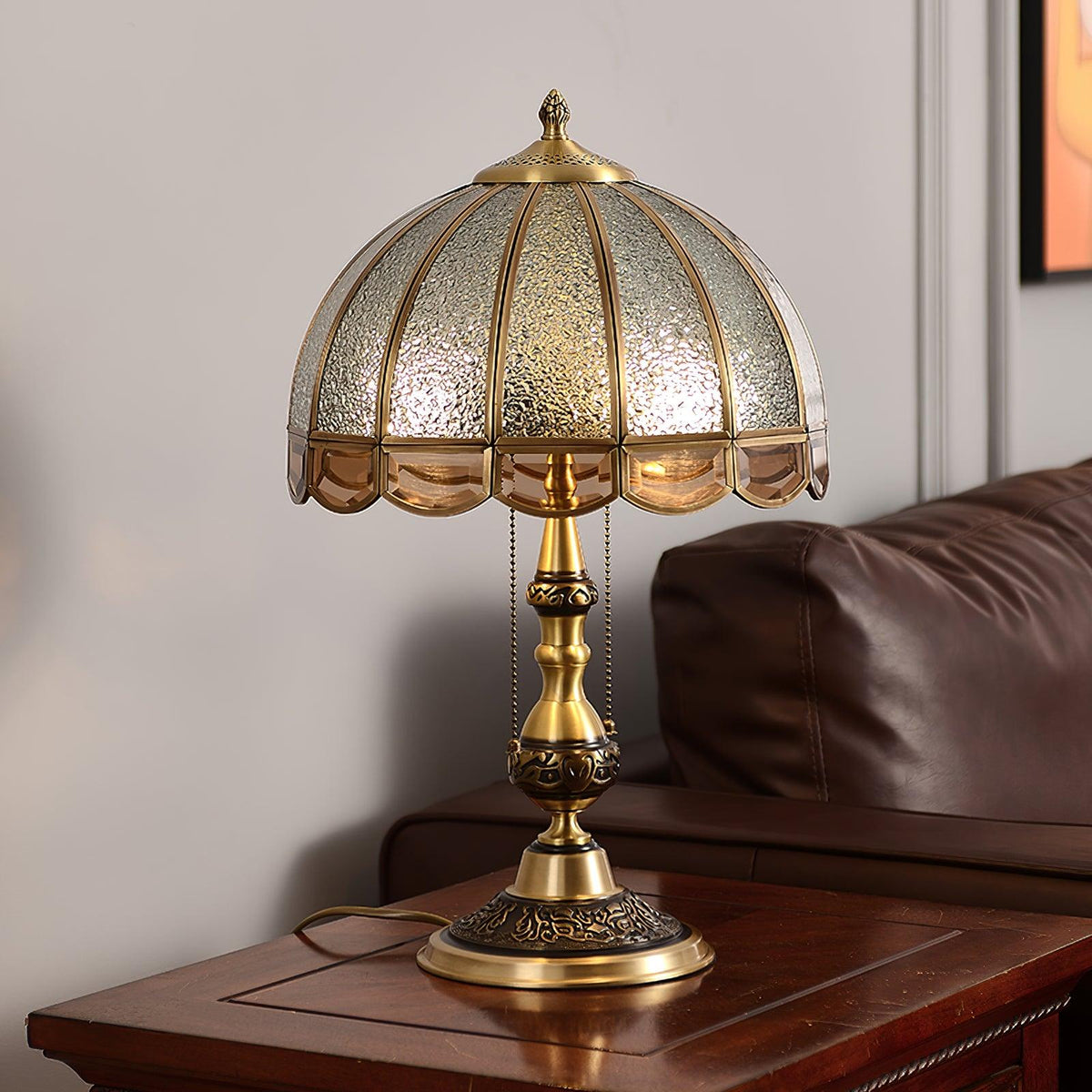 Brillix Brass & Glass Glam Table Lamp
