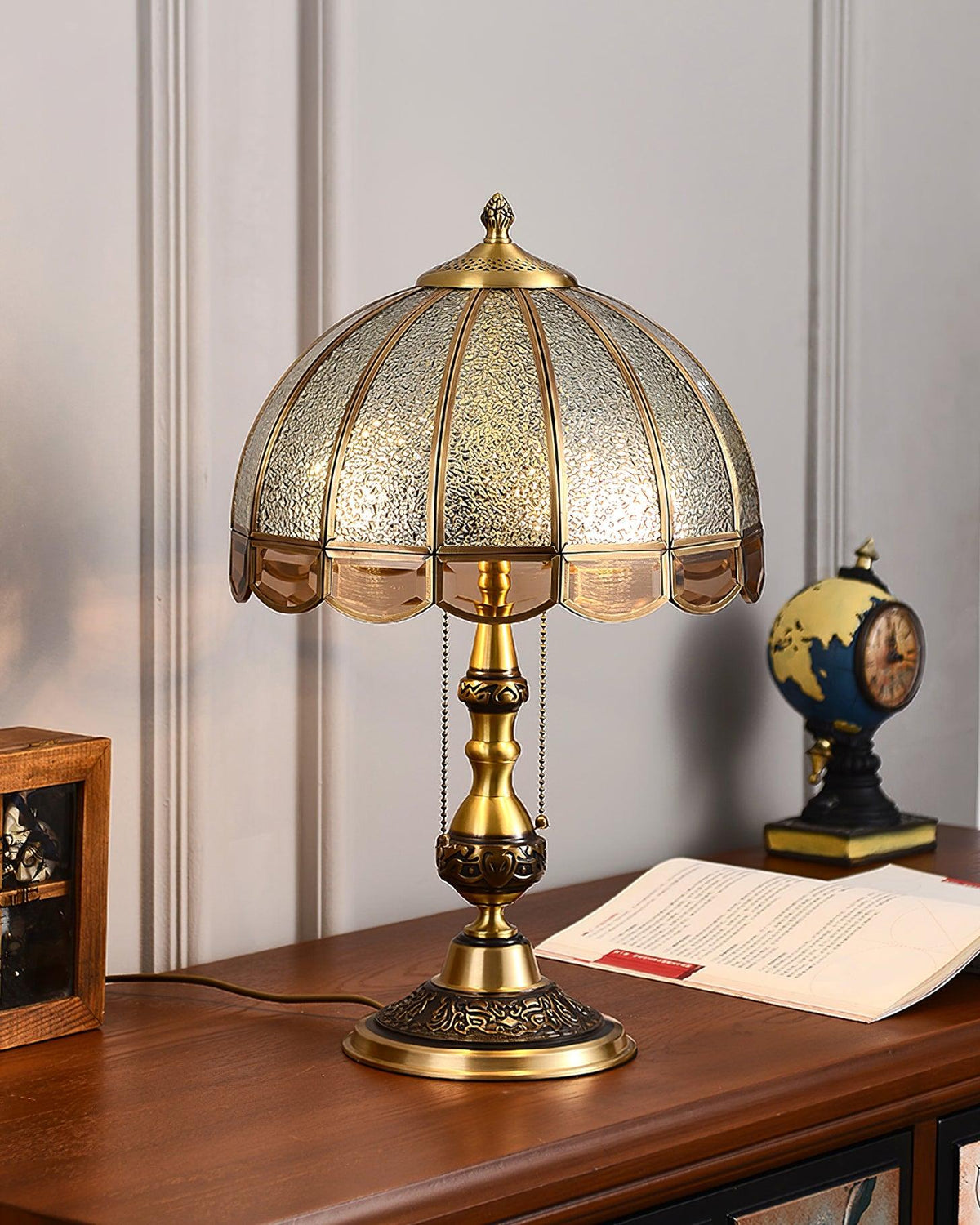 Brillix Brass & Glass Glam Table Lamp