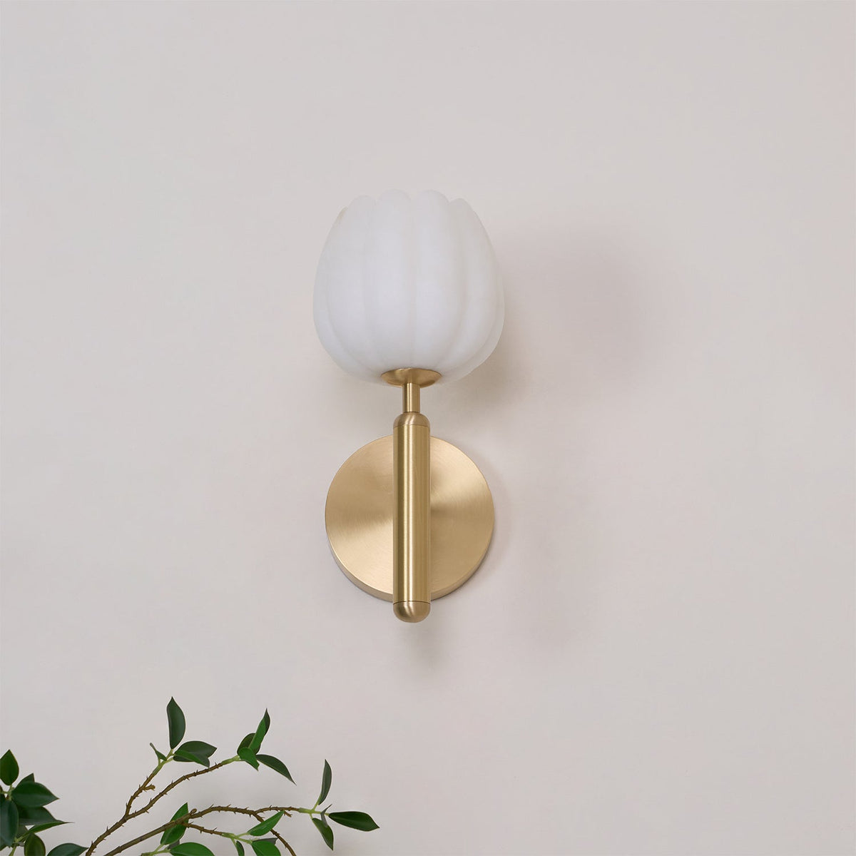 Ambrose Alabaster Flowers Wall Lamp