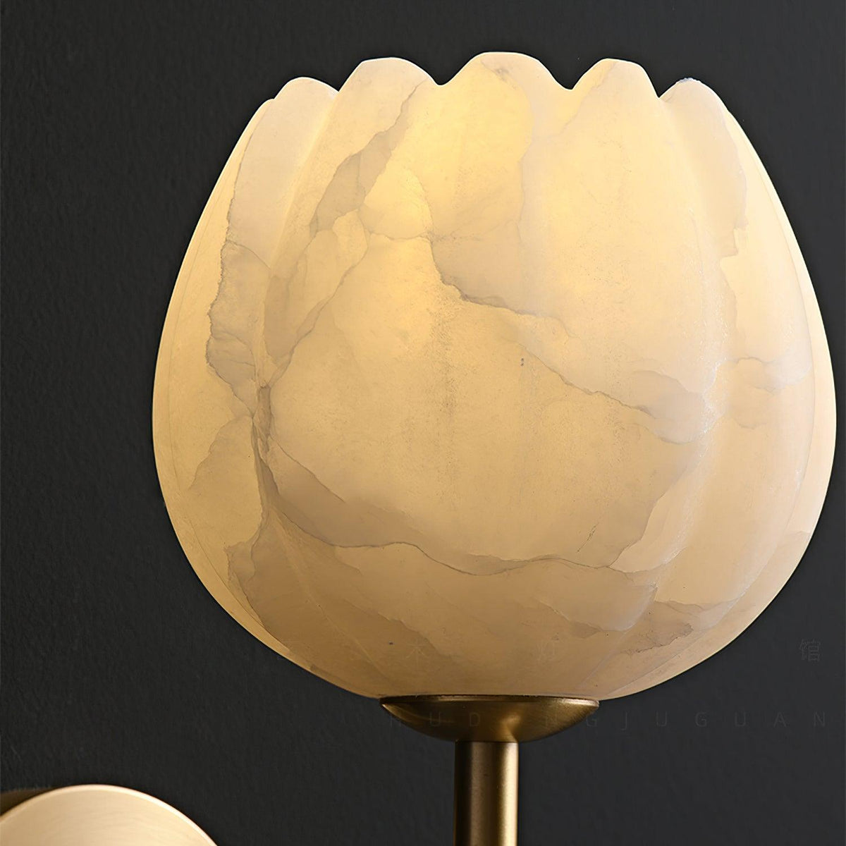 Ambrose Alabaster Flowers Wall Lamp