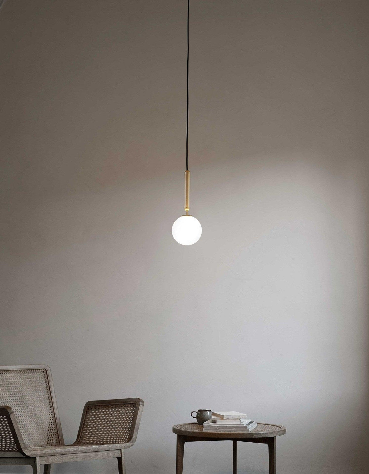 Azorila Modern Minimalist Swag Brass Glass Pendant Light