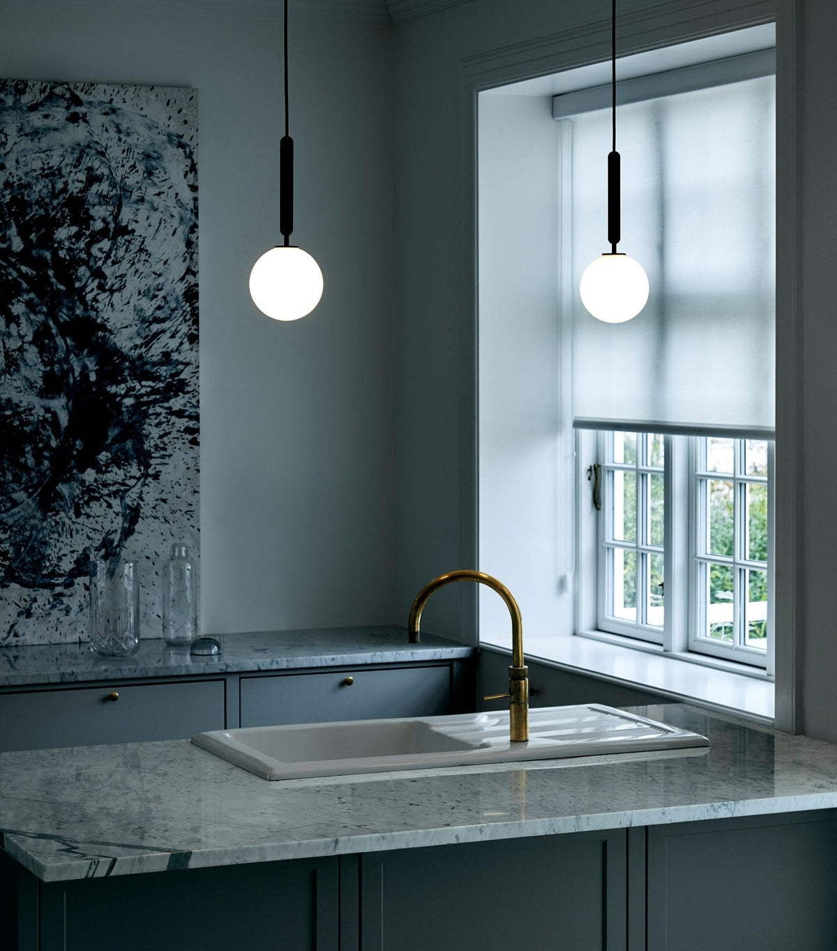Teloza Brass Industrial Pendant Light