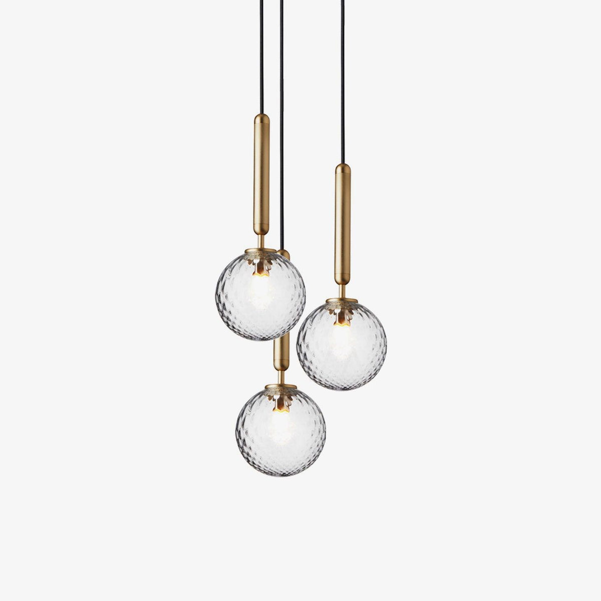 Azorila Modern Minimalist Swag Brass Glass Pendant Light
