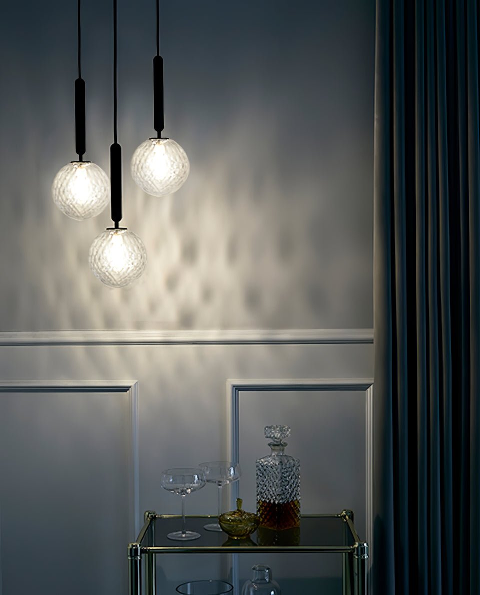 Azorila Modern Minimalist Swag Brass Glass Pendant Light