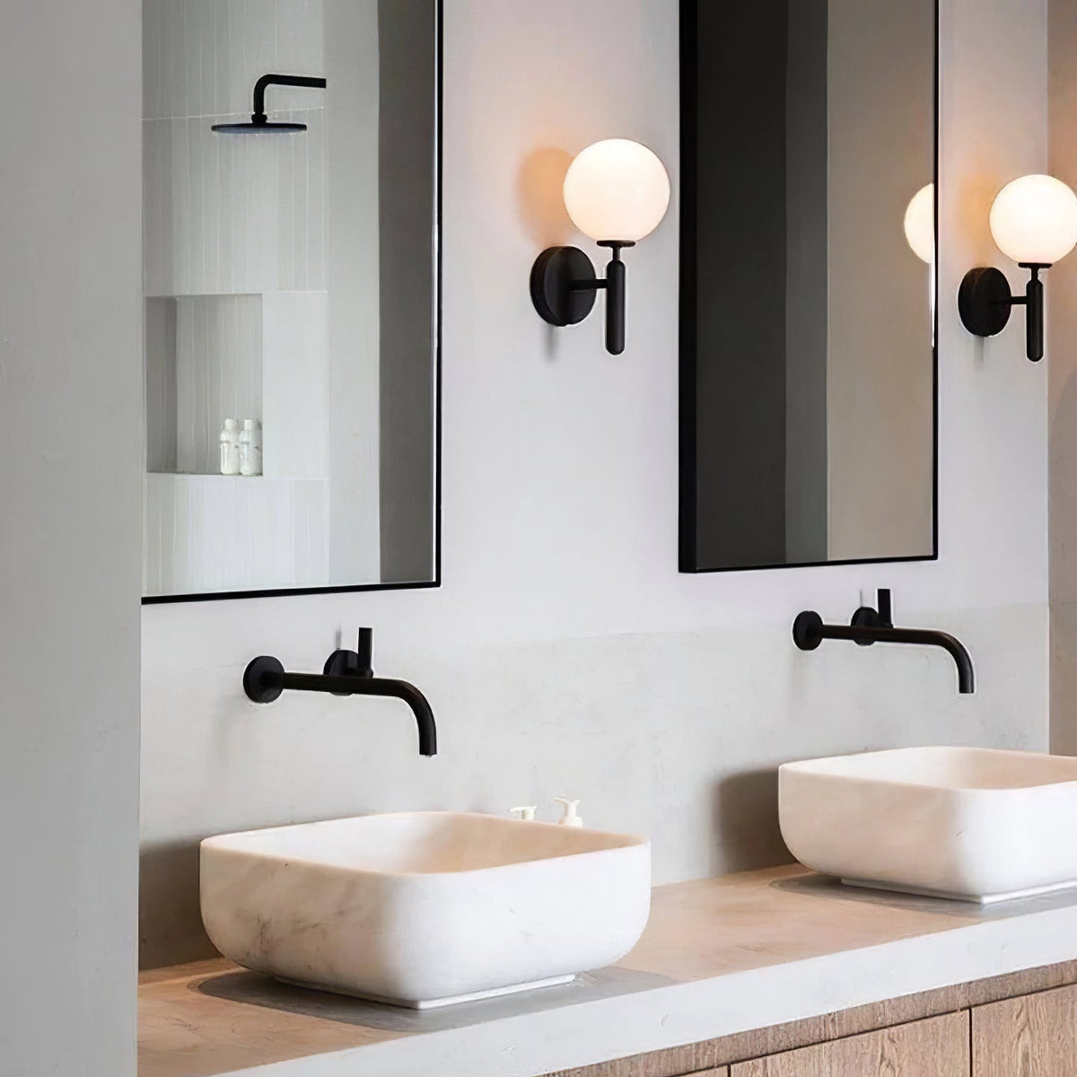 Ilirila Modern Minimalist Brass Glass Wall Light