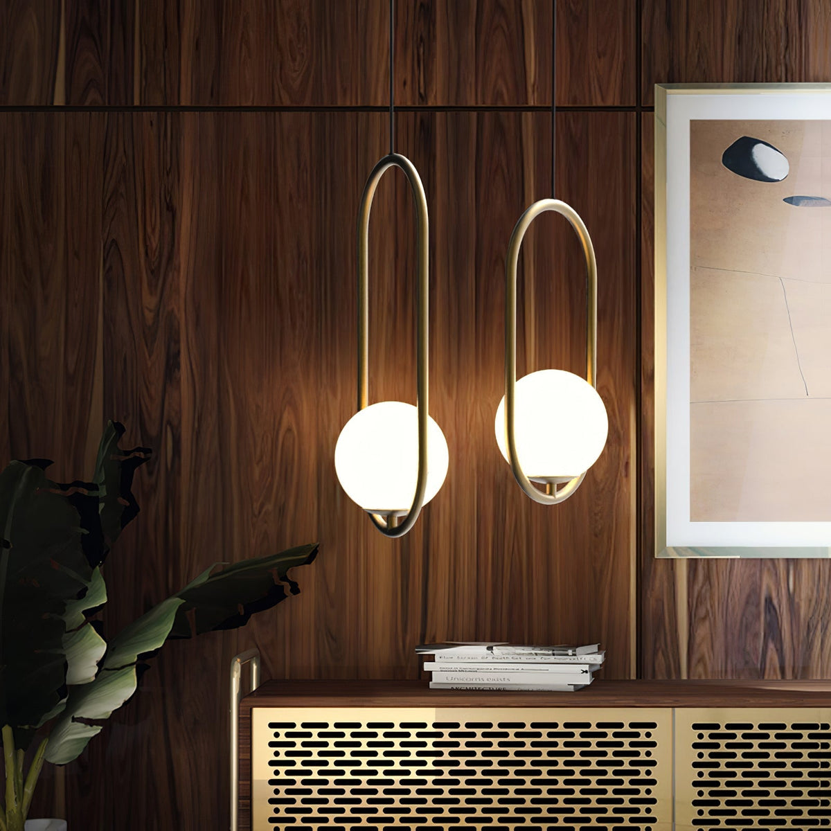 Valcendre Brass Pendant Swag Light