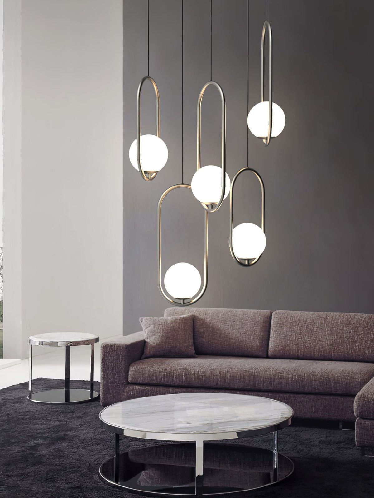 Valcendre Brass Pendant Swag Light