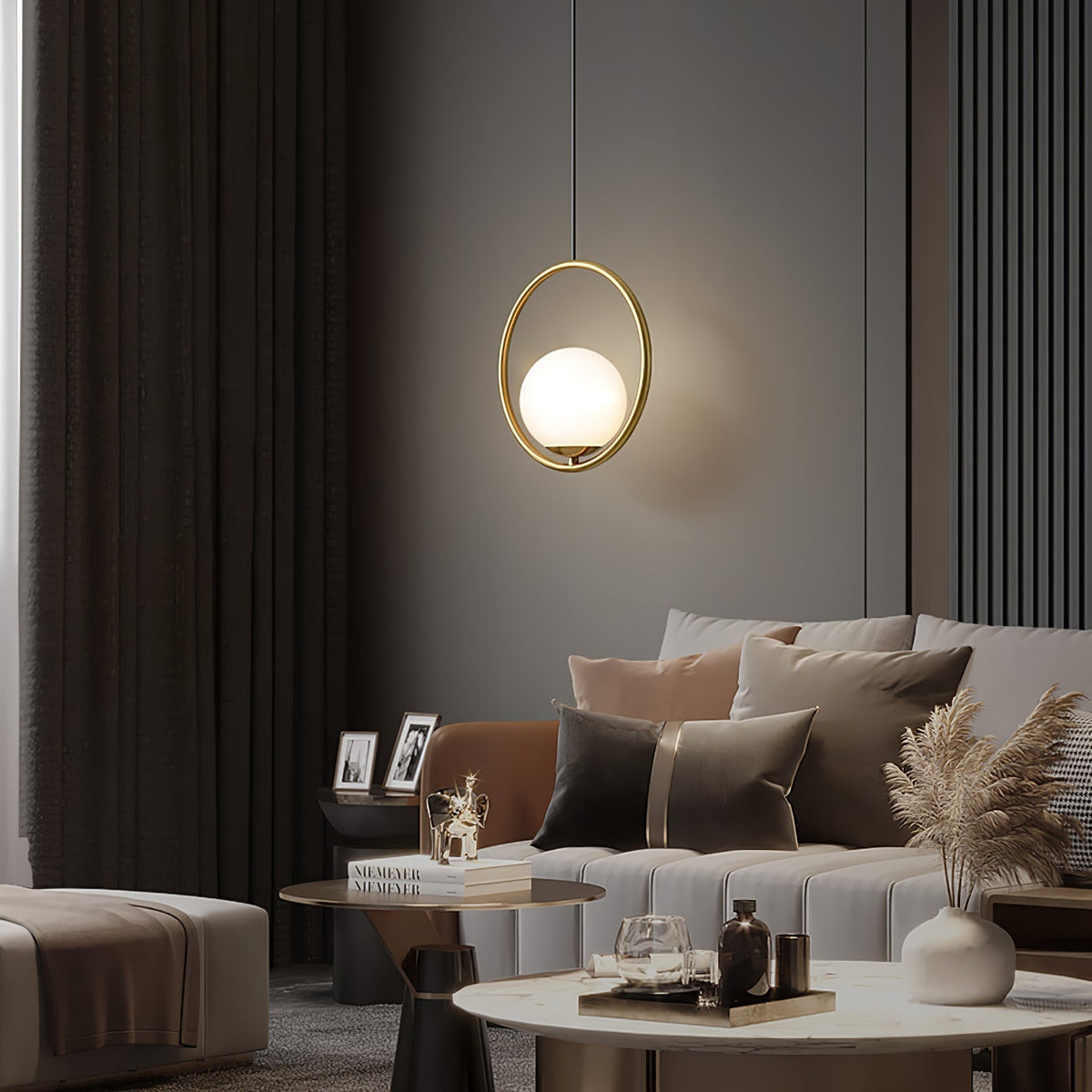 Valcendre Brass Pendant Swag Light