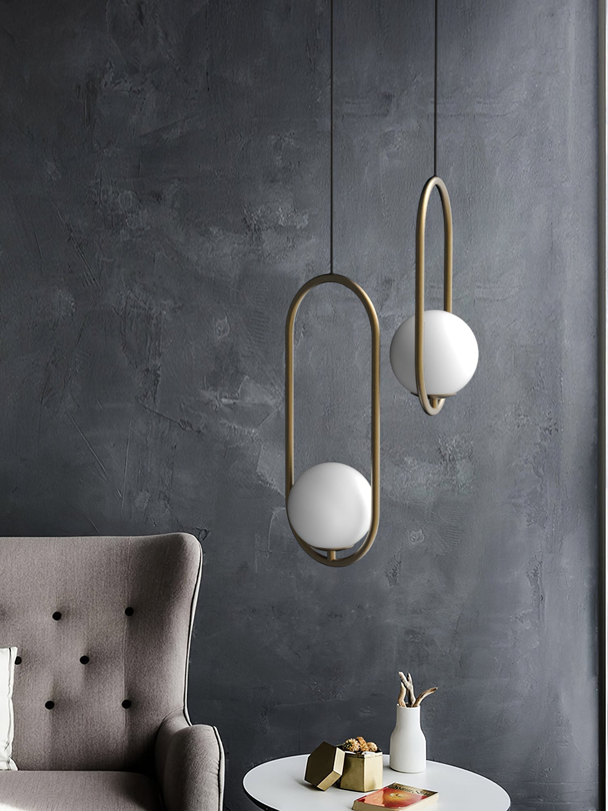 Orieria Pendant Lamp Brass Modern Ring