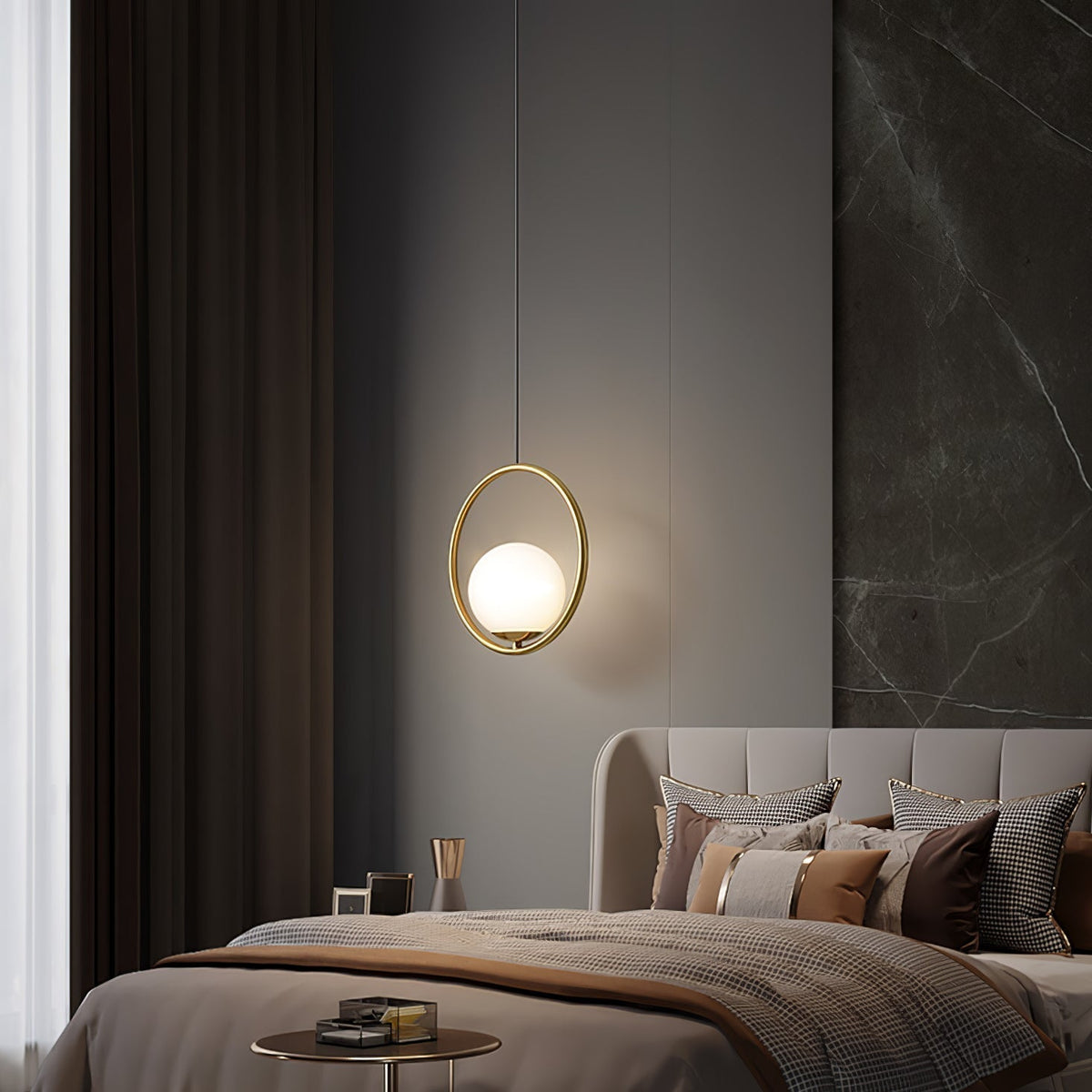 Sorveth Contemporary Brass Pendant Light